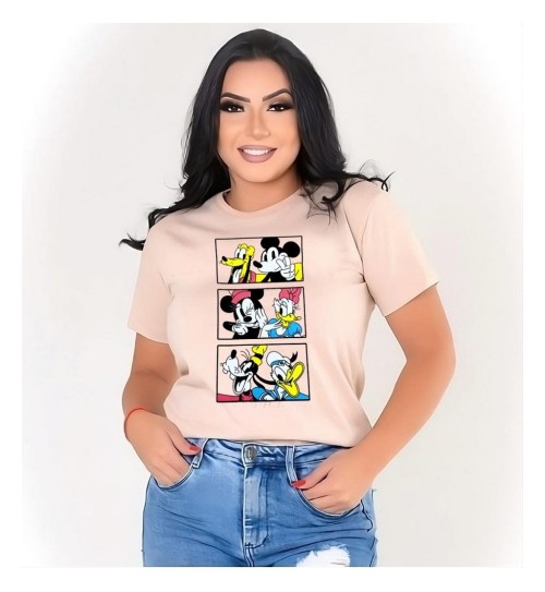 T-shirt Turma do Mickey Caqui